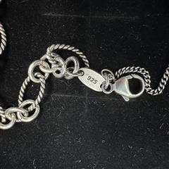 James Avery Oval Twist Charm Bracelet Sterling Silver